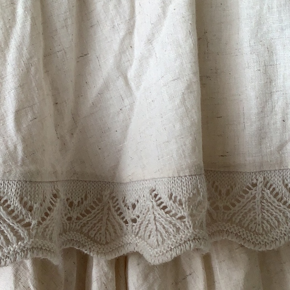 Small Size Anthropologie Tiered Ruffle Cream Lace Maxi Dress - Cecilia Prado - Picture 6 of 14